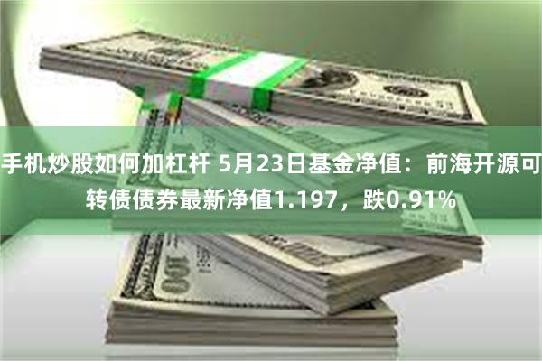 手机炒股如何加杠杆 5月23日基金净值：前海开源可转债债券最新净值1.197，跌0.91%