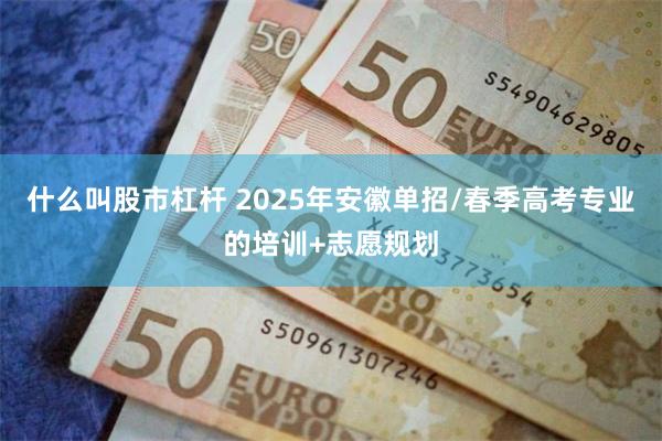 什么叫股市杠杆 2025年安徽单招/春季高考专业的培训+志愿规划